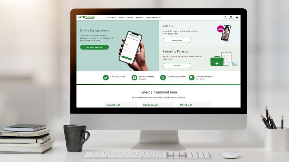 LloydsPharmacy Online Doctor Website Mockup