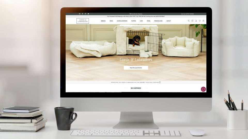 Lords & Labradors Website Mockup